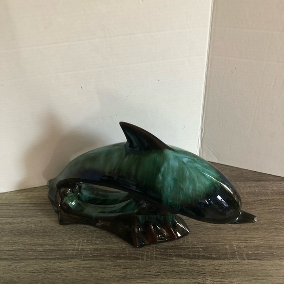 Vtg Large Blue Mountain Pottery Dolphin - Picture 4 of 11